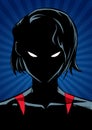 Superheroine Portrait Ray Light Silhouette