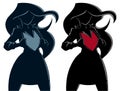 Superheroine under Cover Silhouette