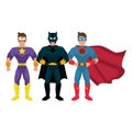 Superheros characters cartoon