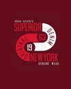 Superior New York Typography t shirt design
