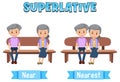 Superlative Adjectives for word near