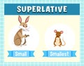 Superlative Adjectives for word small