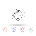 Superlative person multi color icon. Simple outline, thin line vector of antiaging icons for ui and ux, website or mobile