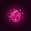 superlative person neon icon. Elements of antiaging set. Simple icon for websites, web design, mobile app, info graphics
