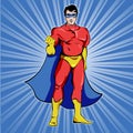 Superman In Blue Mask Royalty Free Stock Photo