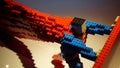 Superman entirely made of Lego bricks by Nathan Sawaya