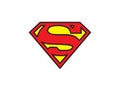 Superman logo vector illustration on white background Royalty Free Stock Photo