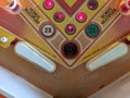 Superman pinball machine playfield detail of flippers