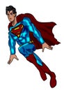 Superman the superhero cartoon illustrations concept