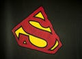 Superman t-shirt old black with symbol grunge
