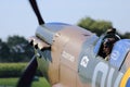 Second world war II pilot in spitfire cockpit