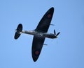 The Supermarine Spitfire is a British single-seat fighter aircraft used by the Royal Air Force and other Allied countries. Royalty Free Stock Photo
