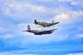 Supermarine Spitfire and Dehavilland Mosquito fighter planes