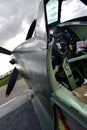 A Supermarine Spitfire plane cockpit