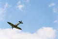 Supermarine Spitfire fighter aircraft used by british Royal Air Force taking off Royalty Free Stock Photo