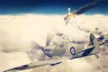 Supermarine Spitfire victorious during WW2 Royalty Free Stock Photo