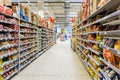 Supermarket Aisle Food Royalty Free Stock Photo