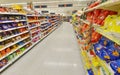 Supermarket Aisle View Royalty Free Stock Photo