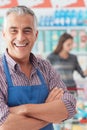 Supermarket clerk portrait Royalty Free Stock Photo