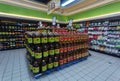 Supermarket aisle empty Royalty Free Stock Photo