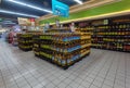 Supermarket aisle empty Royalty Free Stock Photo