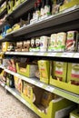 Supermarket Free From section for gluten, dairy alergy free food