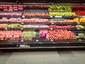 Supermarket Fresh organic Vegetables on shelf in supermarket.Healthy food concept. Vitamins and minerals. Royalty Free Stock Photo