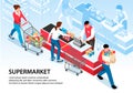 Supermarket Horizontal Illustration