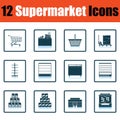 Supermarket icon set