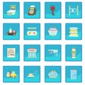 Supermarket items icon blue app Royalty Free Stock Photo