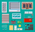 Supermarket items set. Royalty Free Stock Photo