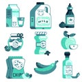 Supermarket Line Icon Set