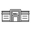 Supermarket mall icon, outline style
