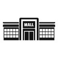 Supermarket mall icon, simple style