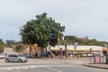 Supermarket, people and vehicles, in Heidelberg, Western Cape Province