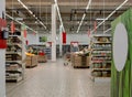 Supermarket With Product Aisles. Supermarket Aisles Are Filled With Products Royalty Free Stock Photo