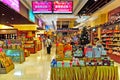 Supermarket with seasonal decor