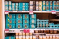 Supermarket Shelf Tins Of Heinz Baked Beans Royalty Free Stock Photo