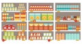 Supermarket shelves