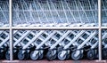 Supermarket shopping carts Royalty Free Stock Photo