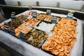langoustine, bulot cuit, noix saint jacques, crevettes, calamar, Royalty Free Stock Photo