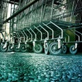 Supermarket trollies Royalty Free Stock Photo