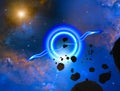 Supermassive black hole, it is a class of astronomical objects that have undergone gravitational collapse. Event horizon. Asteroid