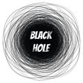 Supermassive Black Hole, Hand Drawn Ink Line Circles