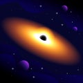 The Supermassive black hole , region of spacetime with strong gravity that nothing no particles or even electromagnetic