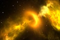 Supermassive black hole that spews two jets of material out into space