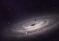 Supermassive black hole at spiral galaxy centre