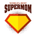 Supermom logo superhero World`s best