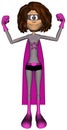 Supermom Superhero Cartoon Illustration Isolated Royalty Free Stock Photo