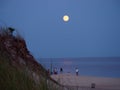 Supermoon as seen from Fire Island , Long Island NY